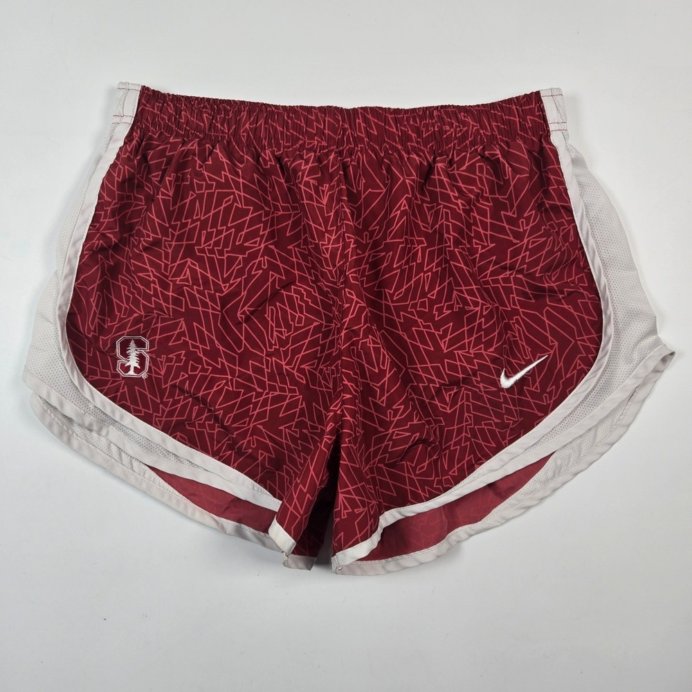 Nike Stanford University Dri-FIT Running Shorts Womens Large Red Geometric‎ NCAA